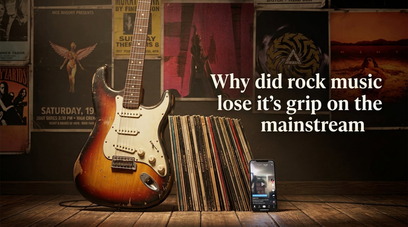Why did rock music lose its grip on the mainstream