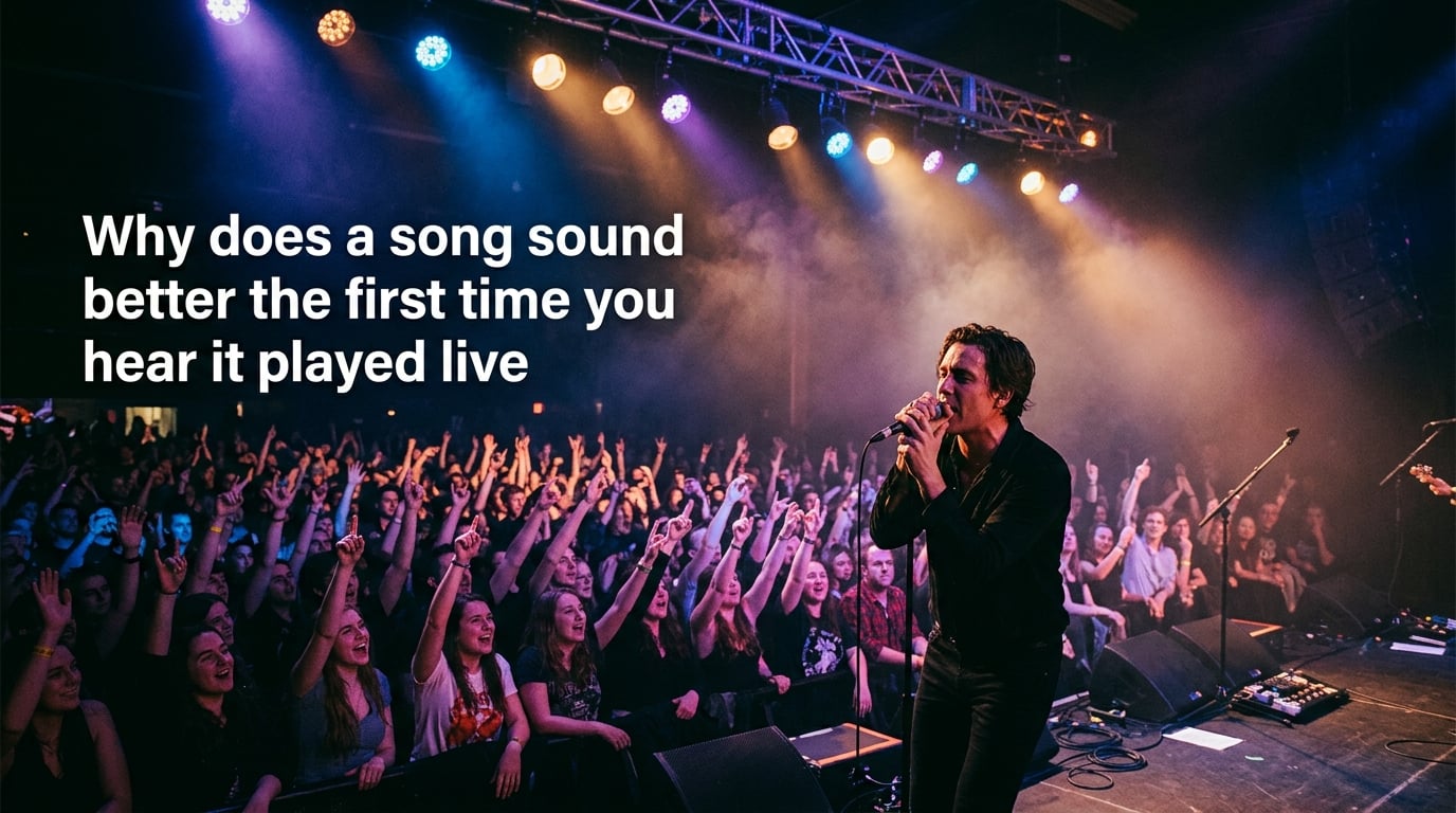 Why does a song sound better the first time you hear it played live